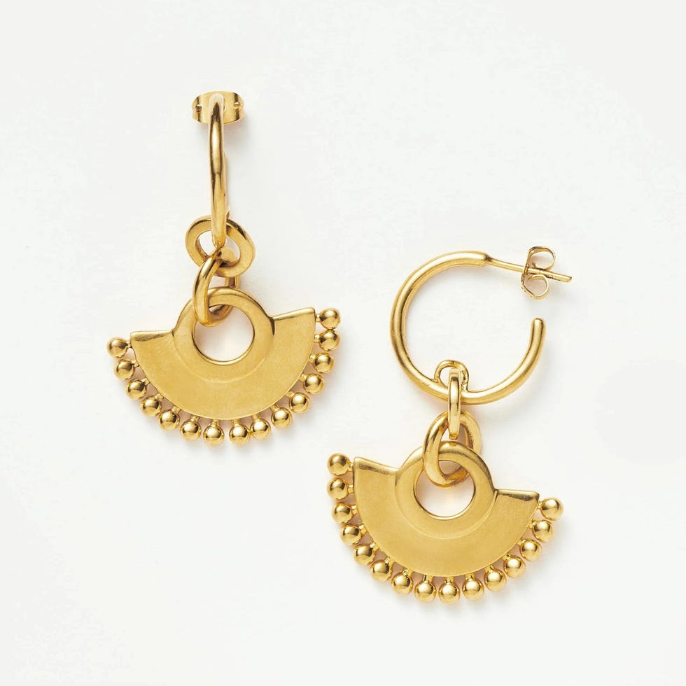Zenyu Fan Chandelier Hoop Earrings