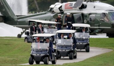 Trump admin sends Hegseth to ceremony for remains of US soldiers while president attends golf dinner at Mar-a-Lago