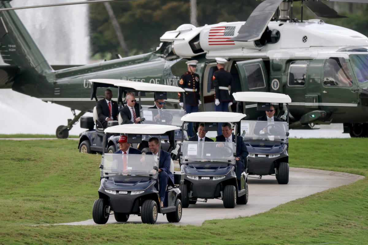 Trump admin sends Hegseth to ceremony for remains of US soldiers while president attends golf dinner at Mar-a-Lago