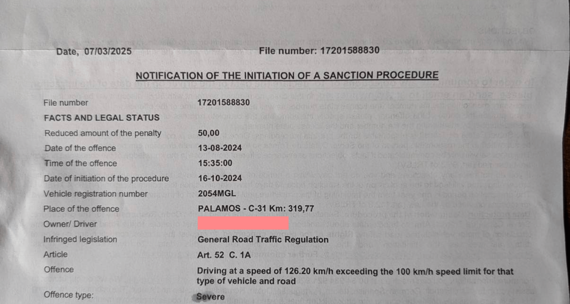 Received my speeding fine, looks fake as hell, HELP