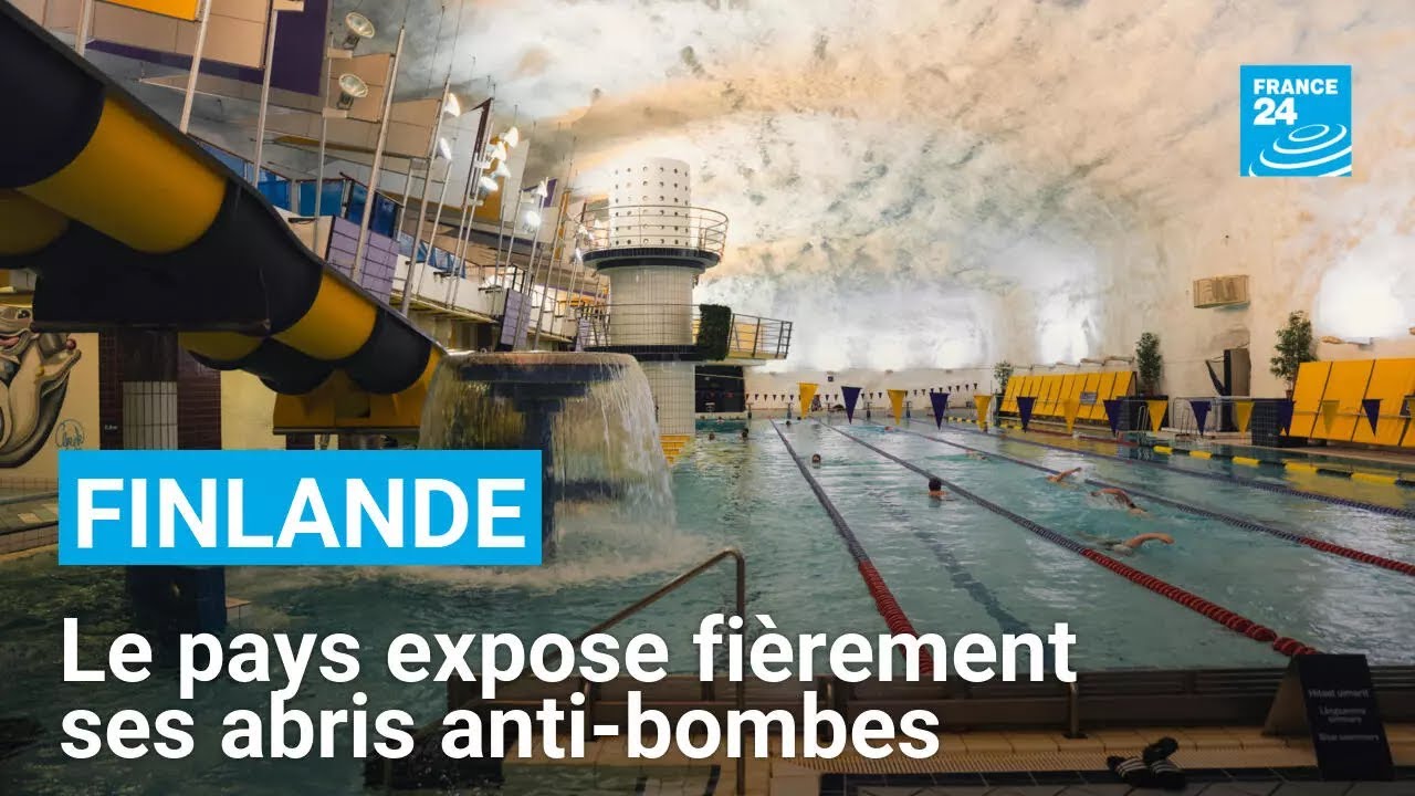 Piscines souterraines, aires de jeux : la Finlande expose fièrement ses abris anti-bombes