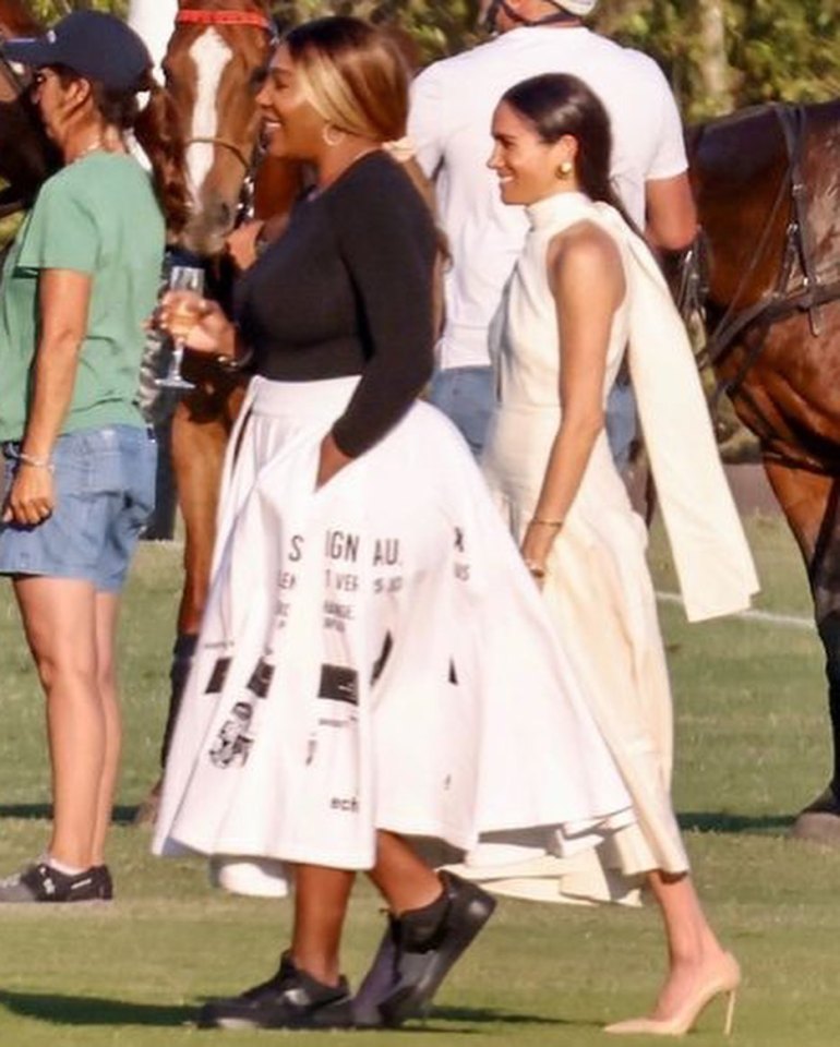 Meghan Markle and Serena Williams at a polo match.