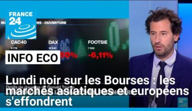 Lundi noir sur les Bourses : les marchés asiatiques et européens s'effondrent • FRANCE 24