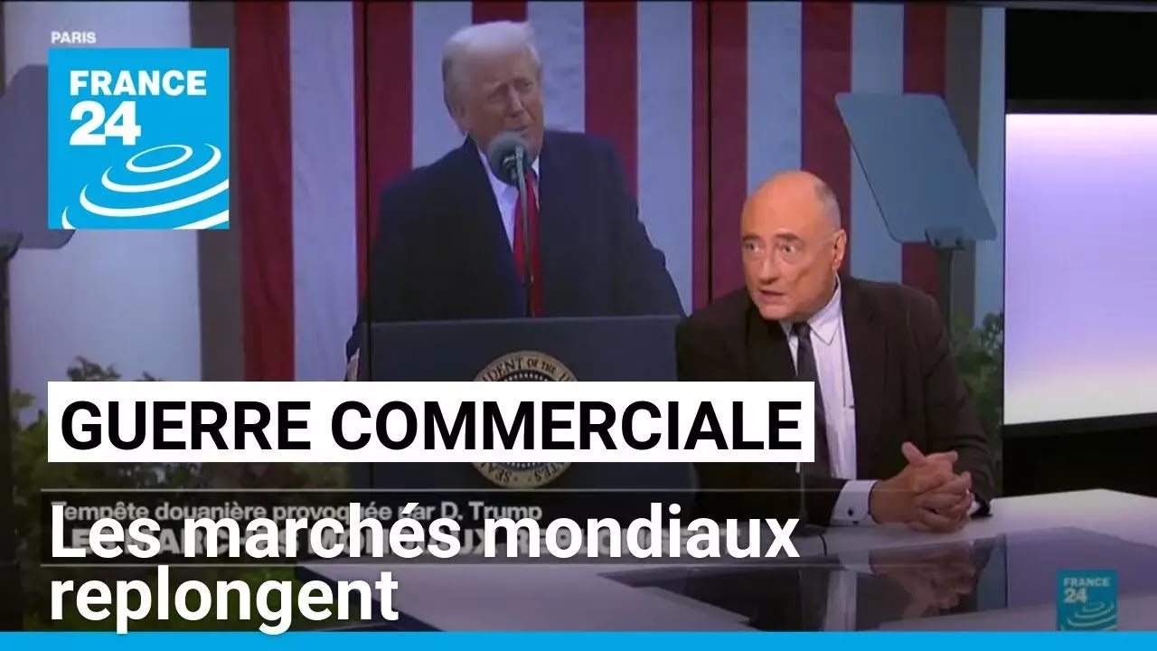 Guerre commerciale : les marchés mondiaux replongent • FRANCE 24