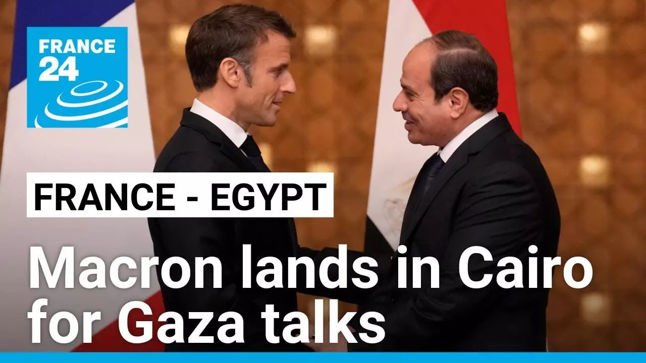 Macron lands in Cairo ahead of Gaza Summit • FRANCE 24 English