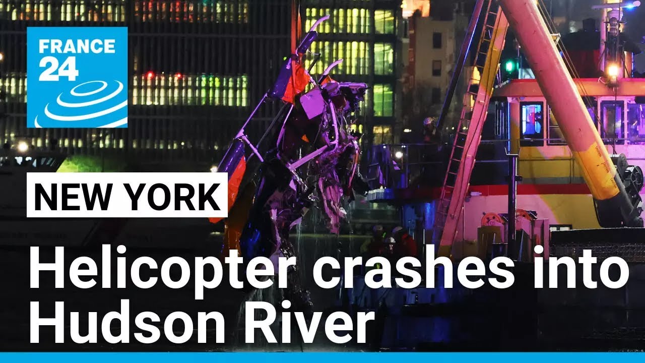 Helicopter crashes into Hudson River, killing all six on board • FRANCE 24 English