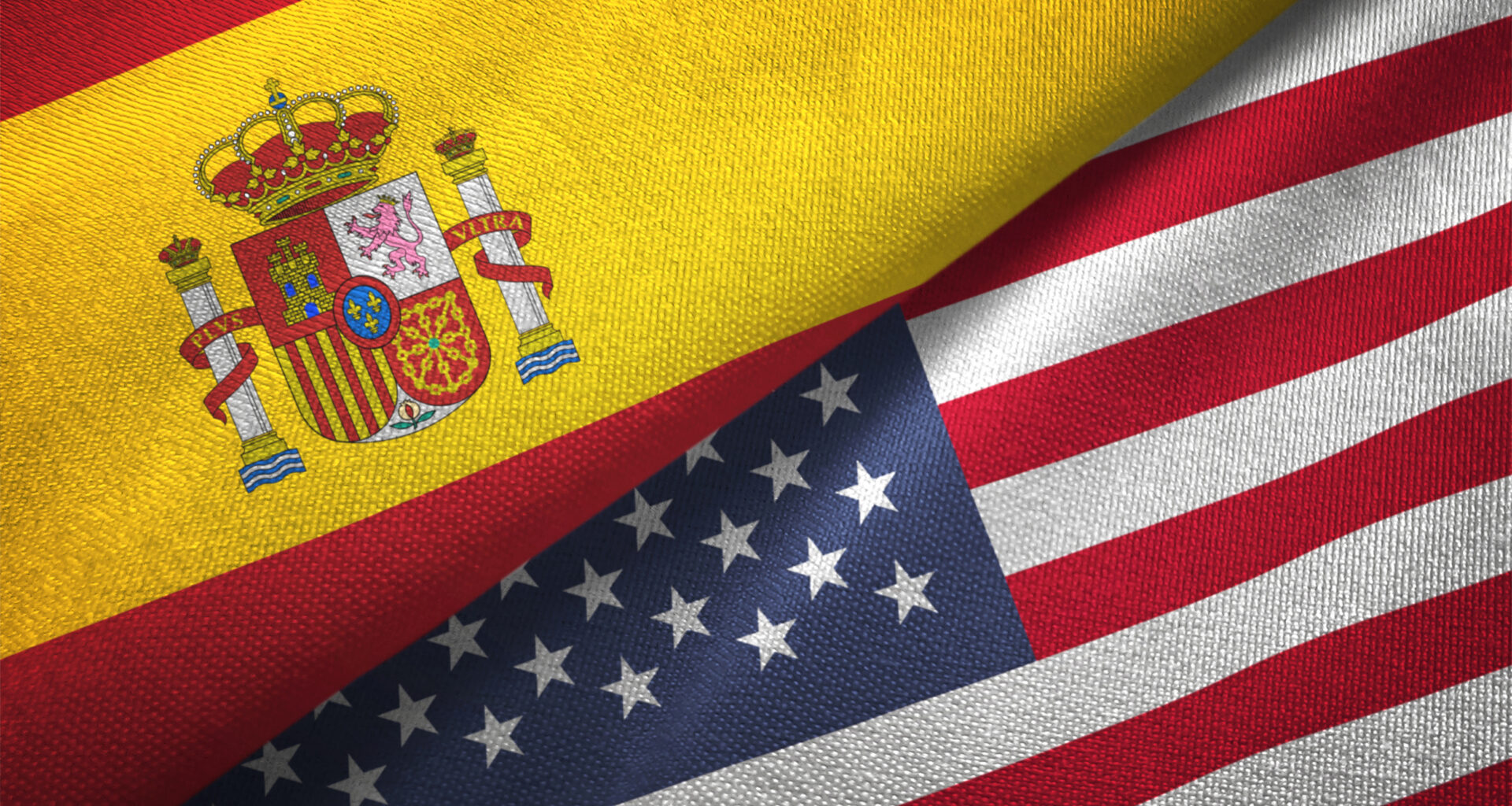 Spain and US flag