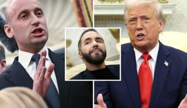 Stephen Miller, Donald Trump and Nayib Bukele