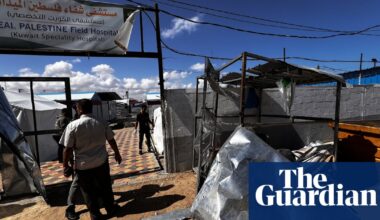 Medics killed and wounded in Israeli attack on Gaza hospital | Israel-Gaza war