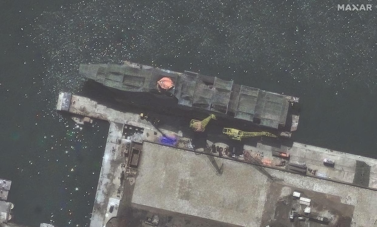Satellite images show North Korea building largest-ever warship