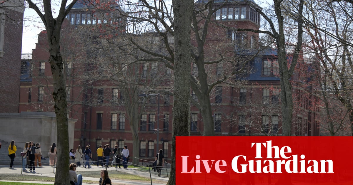 Donald Trump calls Harvard a ‘joke’ and says it should be stripped of funds – US politics live | US news