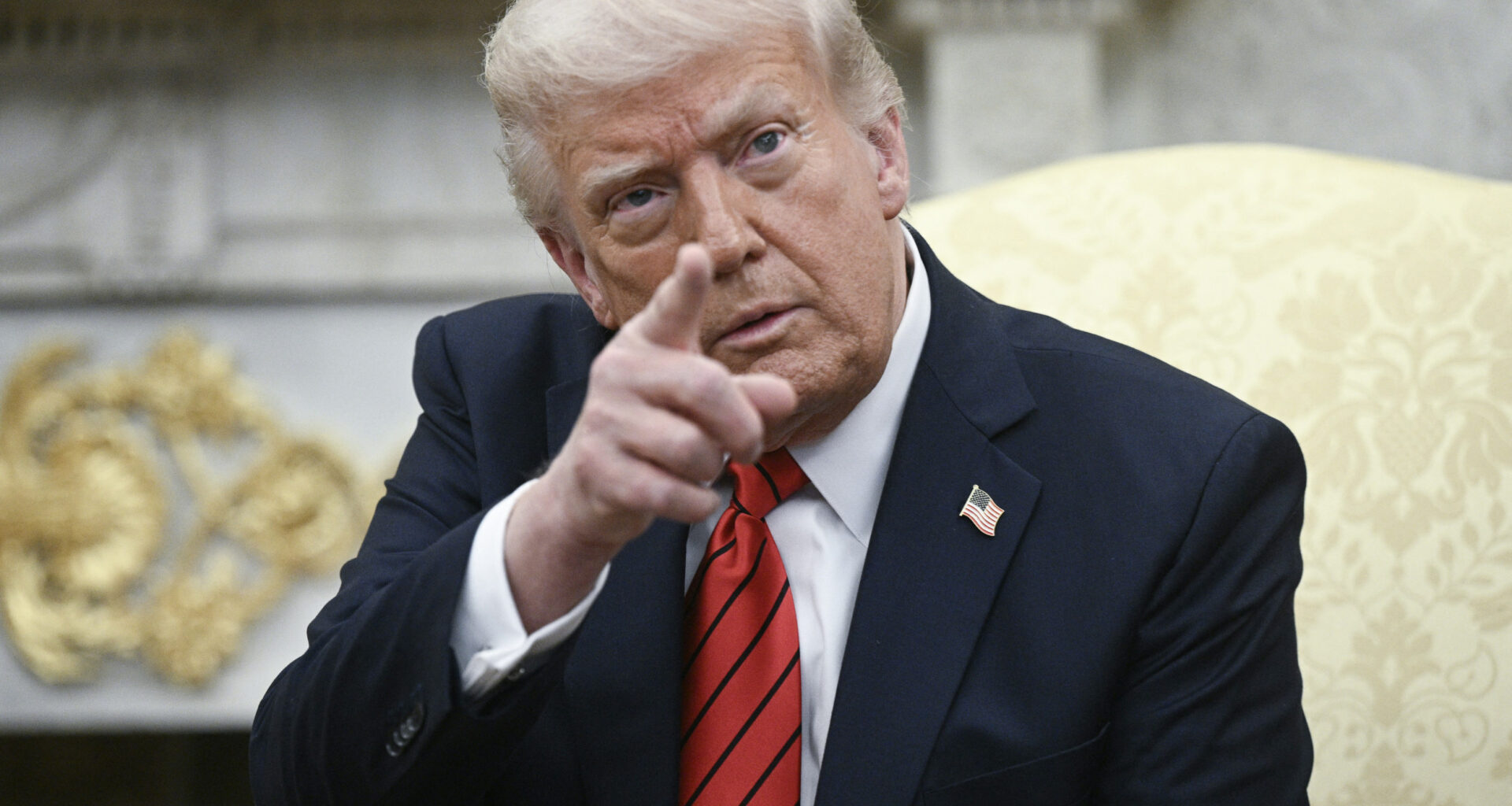 Trump pointing