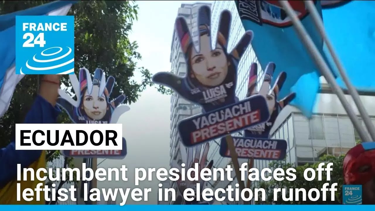 Ecuador's incumbent president faces off leftist lawyer in election runoff • FRANCE 24 English