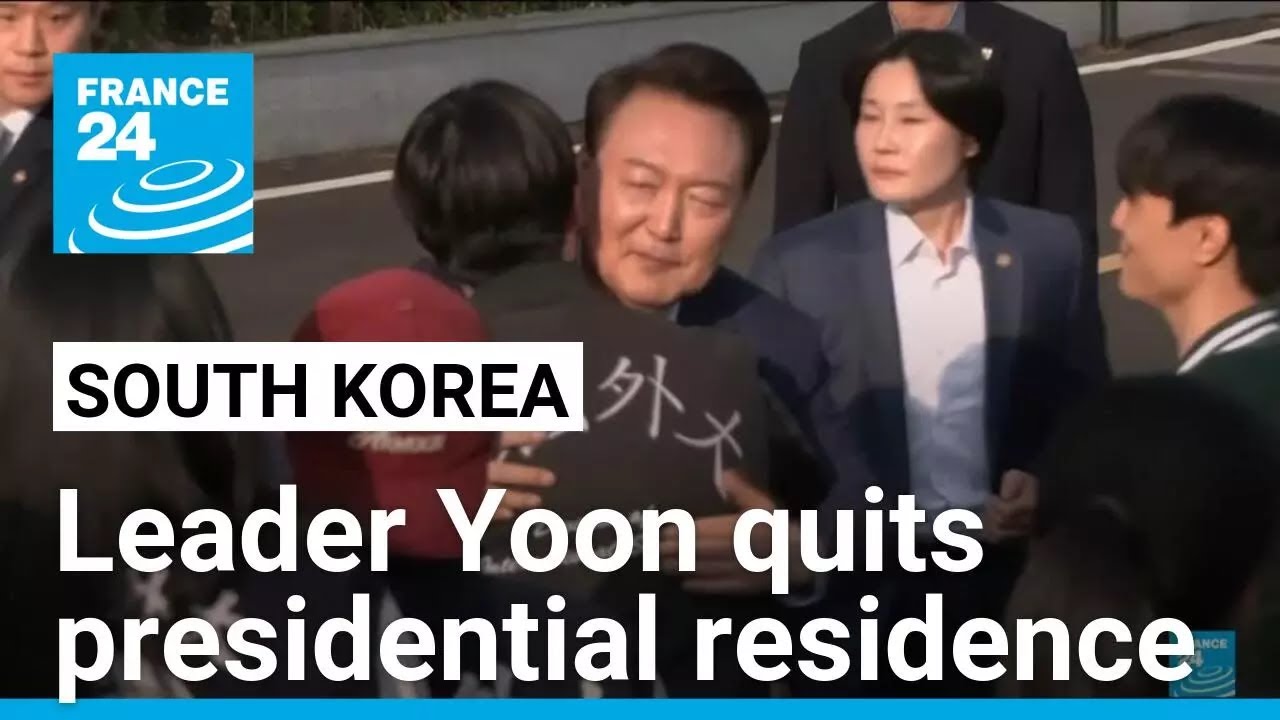 South Korea's disgraced Yoon quits presidential residence • FRANCE 24 English