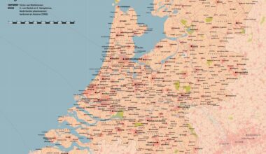 Kaart van NL met plaatsnamen in oudste aangetroffen schrijfwijze