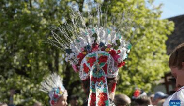 Easter celebrated in Holloko, Hungary -Xinhua