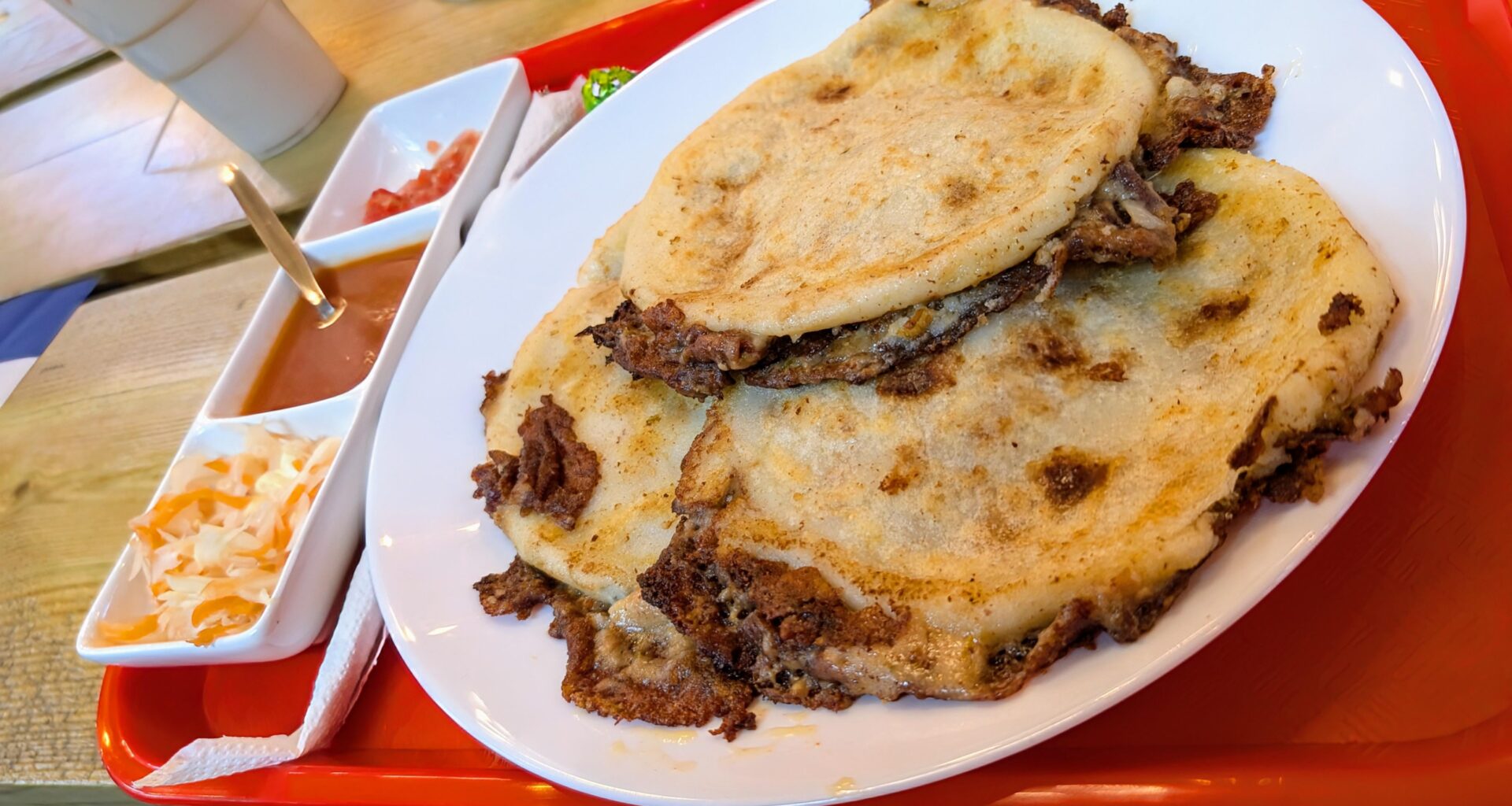 Pupusa from El Sabor Salvadoreño, Rye Lane Market