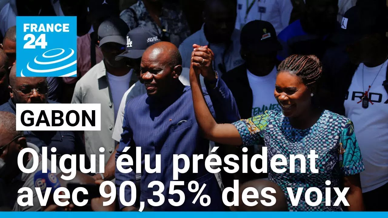 Présidentielle au Gabon : le président Oligui élu avec 90,35% des voix • FRANCE 24
