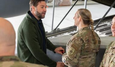 VP Vance pours out praise and beer during Ramstein Air Base stopover