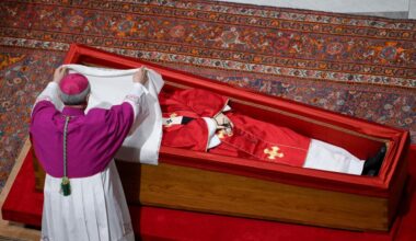 Pope’s coffin sealed ahead of funeral on Saturday morning