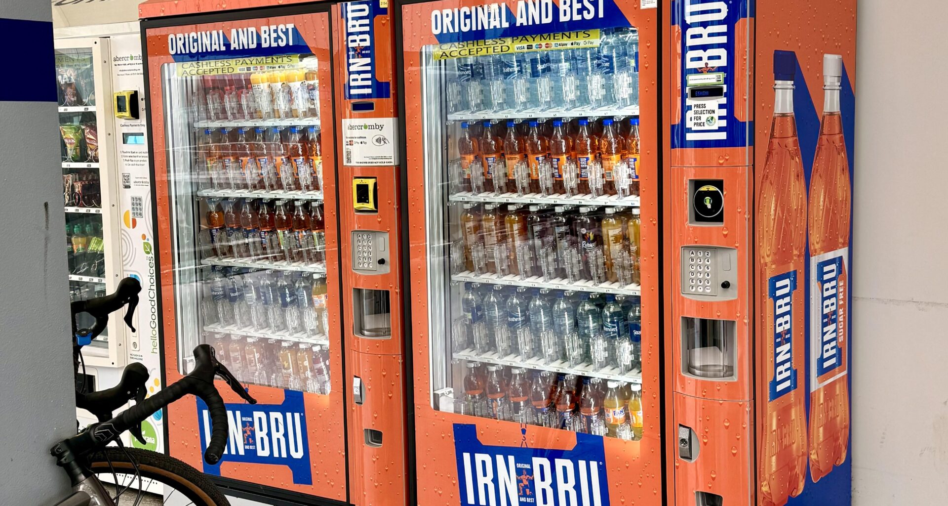 Love the Irn Bru vending machines.