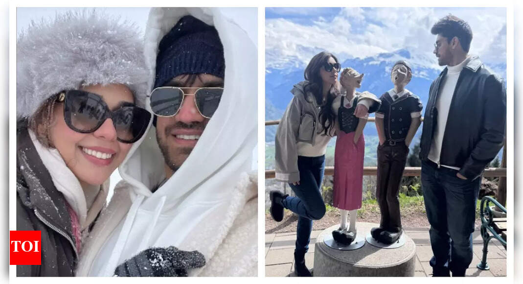Bigg Boss 18 BFFs Avinash Mishra and Eisha Singh enjoy the scenic beauty of snow-kissed Swiss Alps as they holiday in Switzerland; see pics
