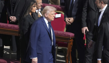 Donald Trump and Melania at Pope