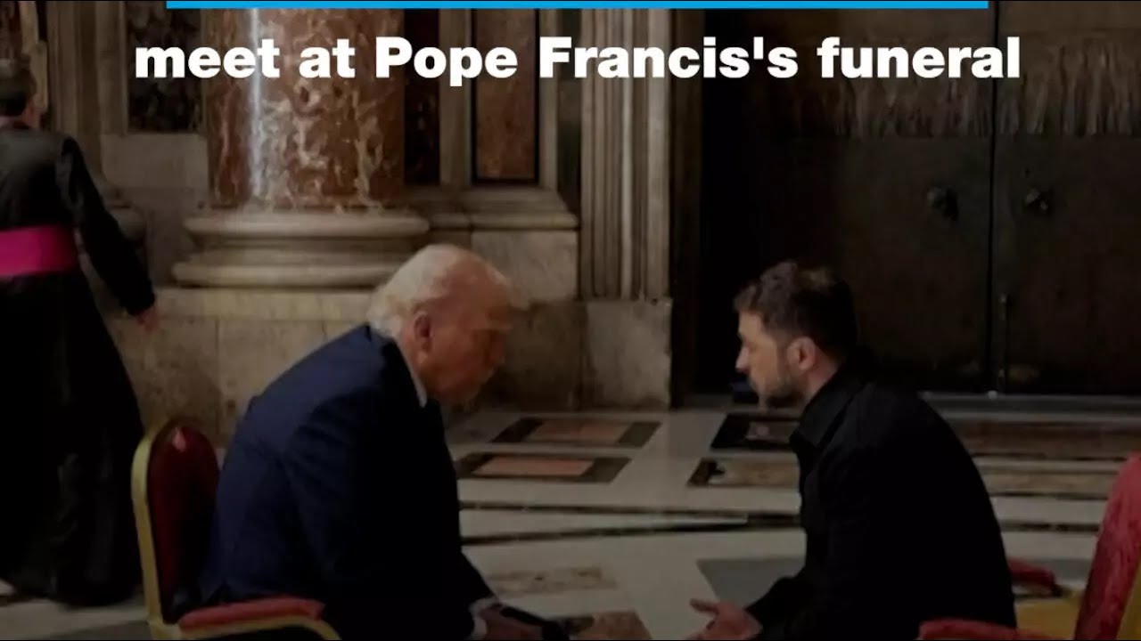 Donald Trump, Volodymyr Zelensky meet at Pope Francis's funeral • FRANCE 24 English