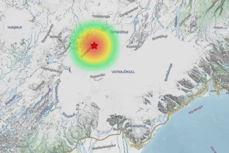 Major earthquake recorded in Bárðarbunga