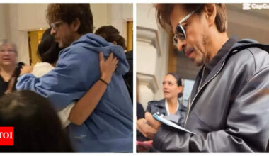Shah Rukh Khan creates fan frenzy in Germany; delights them with hugs and autographs - Pics Inside |