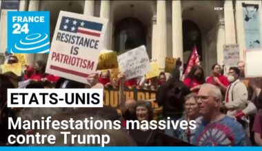 Etats-Unis: des milliers d'Américains dans la rue contre Trump • FRANCE 24