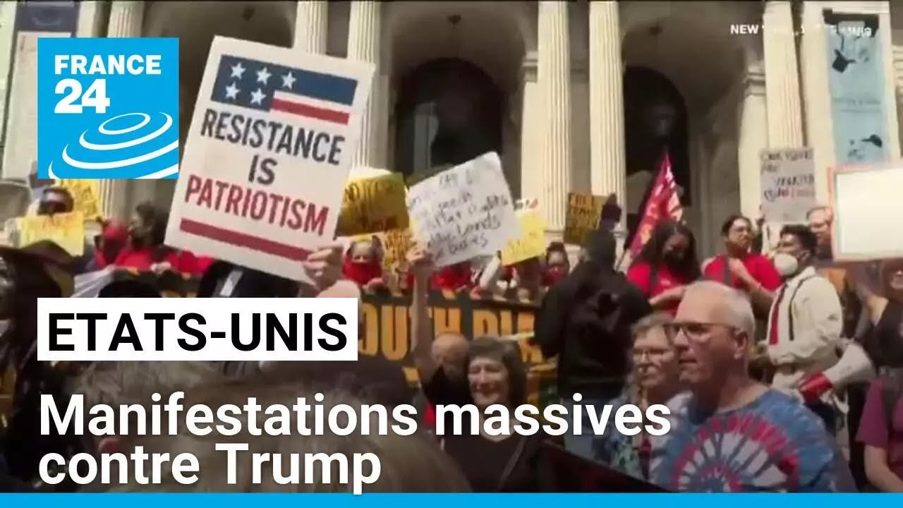 Etats-Unis: des milliers d'Américains dans la rue contre Trump • FRANCE 24