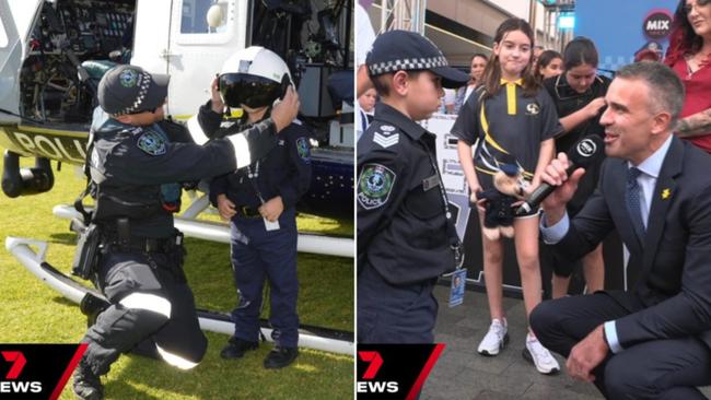 Sergeant Sammy enjoyed the two-hour party SAPOL and Mix 102.3 held for him where he met SA premier Peter Malinauskas. 