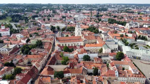 Getty Images An aerial shot of Vilnius 