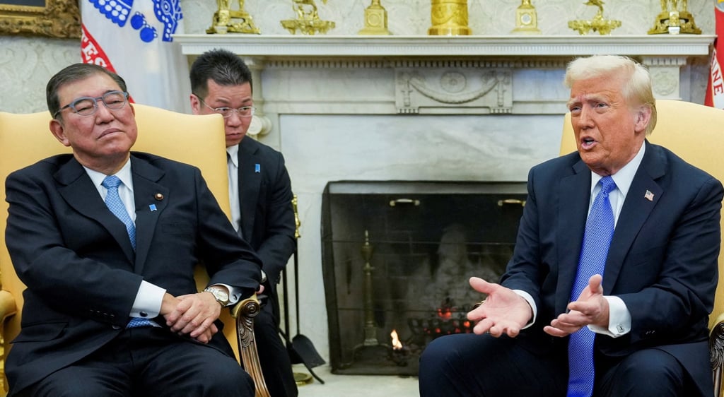US President Donald Trump (right) meets Japan’s Prime Minister Shigeru Ishiba at the White House on February 7. Photo: Reuters US President Donald Trump (right) meets Japan’s Prime Minister Shigeru Ishiba at the White House on February 7. Photo: Reuters
