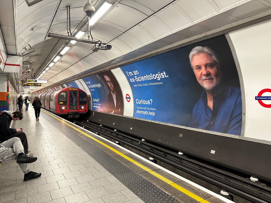 Ex Scientologists hit back with billboards of their own at Tottenham Court Road!