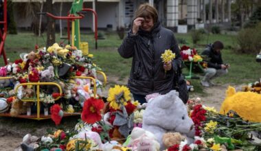 Where Ukrainian Children Once Played, Piles of Toys Memorialize the Dead - A Russian missile strike near a playground in central Ukraine killed 19 people, including nine children. The attack was a painful reminder that a cease-fire remains as distant as ever.
