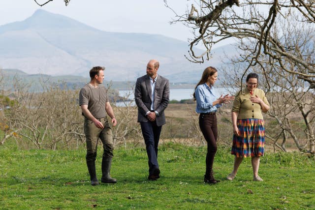 The Prince and Princess of Wales met croft owner Jeanette Lynn and her husband Jack Shaw during their visit 