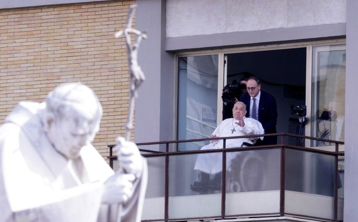 Pope Francis makes a public appearance on the day <a href=
