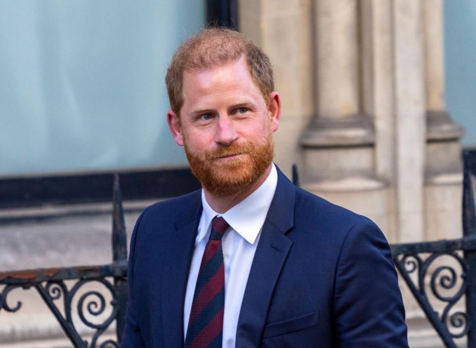 Prince Harry arriving at the Royal Courts of Justice.