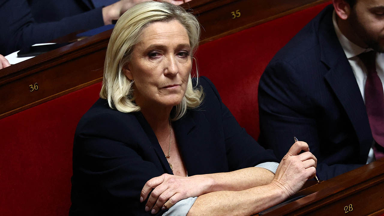 Marine Le Pen attends a session of questions to the government at the National Assembly in Paris, France on April 1st 2025