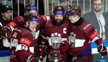 Ice hockey exhibition game: Latvia vs. Finland-Xinhua