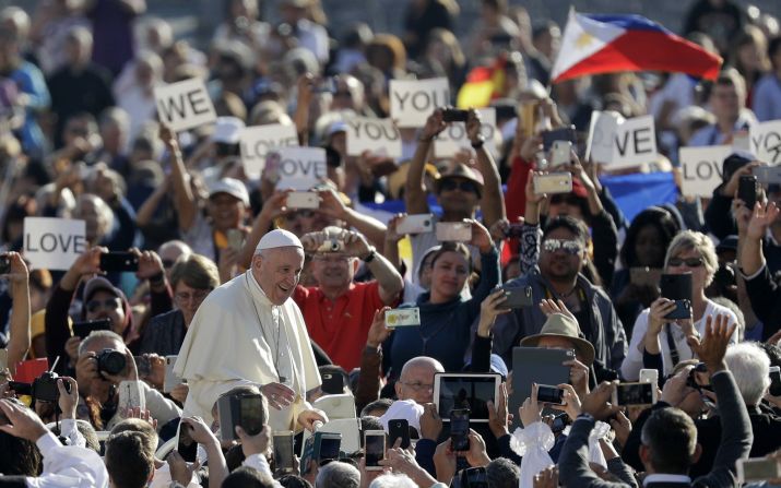 Francis arrives with the 