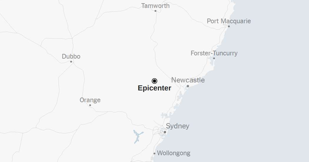 Map: 5.1-Magnitude Earthquake Strikes Australia