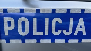 Napis Policja na boku radiowozu