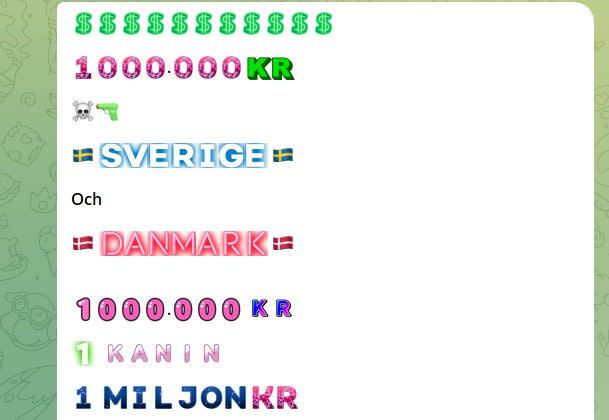 A social media post advertising a contract killing for one million Swedish Krone (£78k)