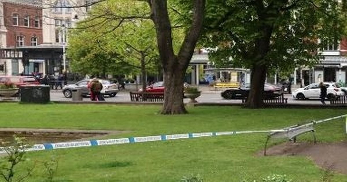 Dead body found in UK town centre as police swarm area and block gardens off