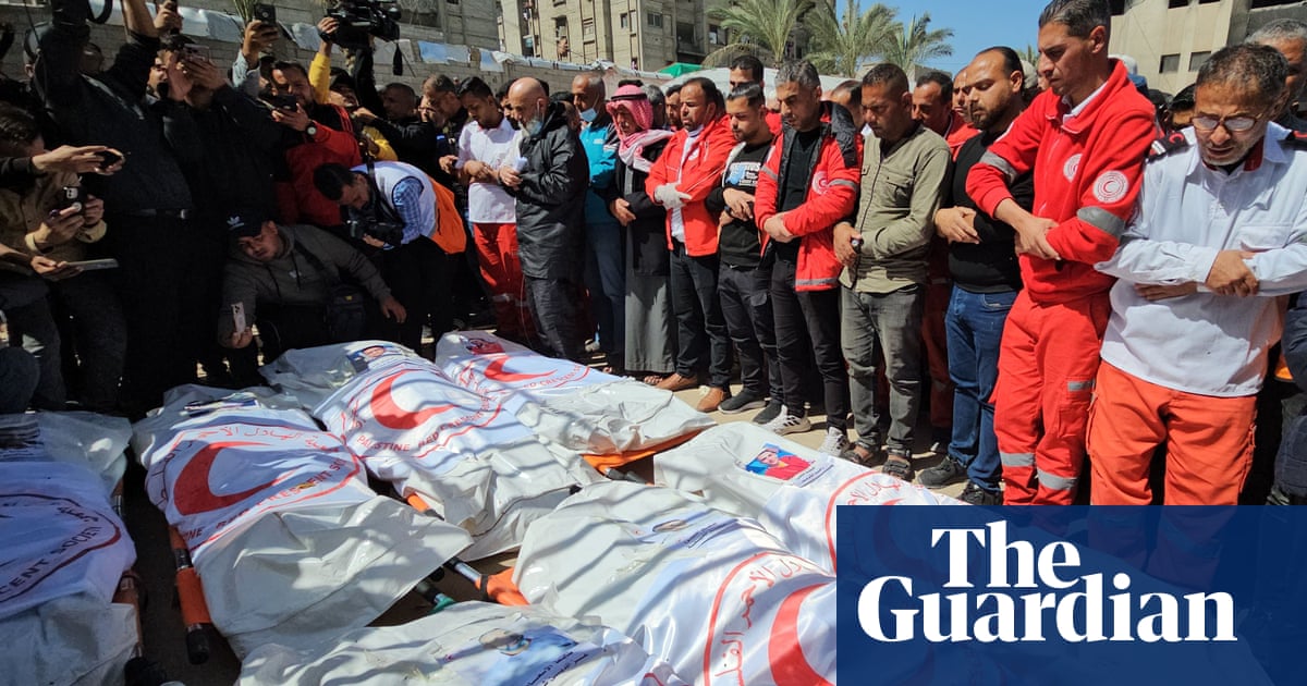 Palestinian paramedics shot by Israeli forces had hands tied, eyewitnesses say | Gaza