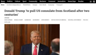 Donald Trump 'to pull US consulate from Scotland after two centuries'