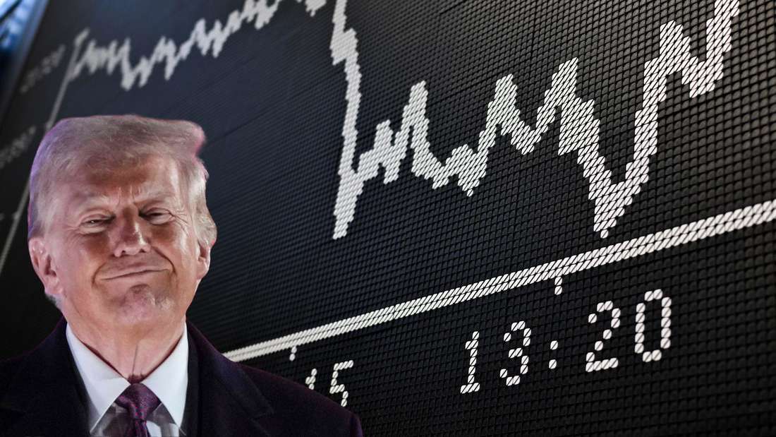 Donald Trump setzt auf einen harten Kurs bei den US-Zöllen. Nach dem Kurssturz an den Börsen gibt es zunehmend Widerstand. (Montage)